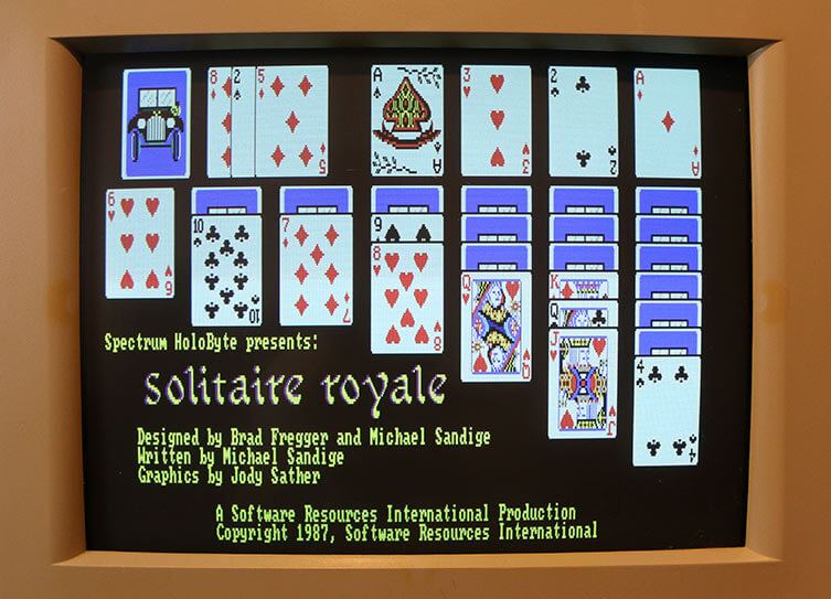 Solitaire Royale, the first commercial Solitaire game released by Spectrum Holobyte in 1987